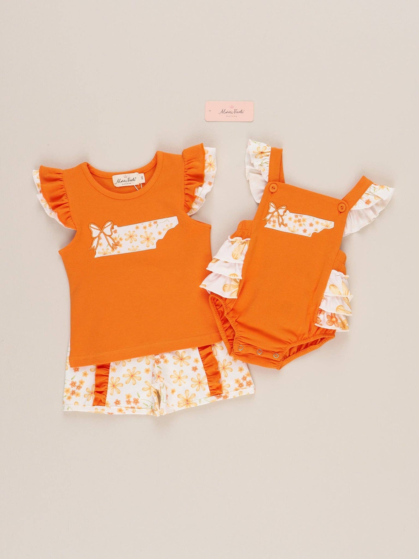 Tennessee Embroidered Floral Ruffle Bubble