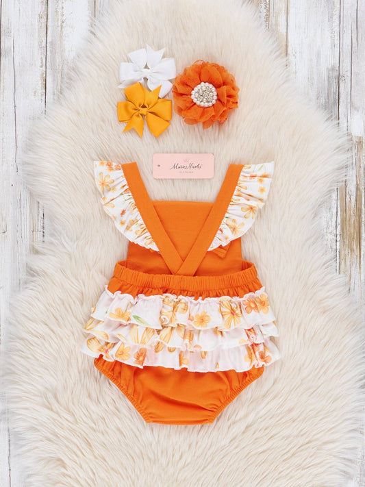 Tennessee Embroidered Floral Ruffle Bubble