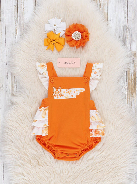 Tennessee Embroidered Floral Ruffle Bubble