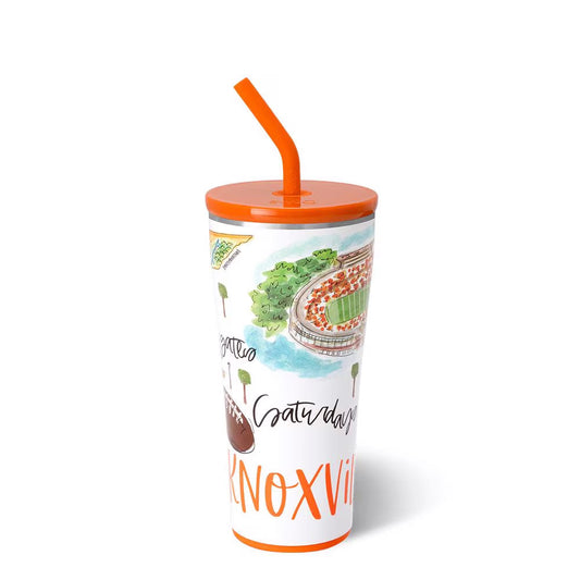 Swig Life Saturdays in Knoxville 32oz Straw Tumbler Tennessee Volunteers